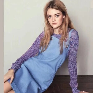 Rag & Bone Denim Pinafore Apron Dress Mini A-Line Adjustable Straps Minimalist S